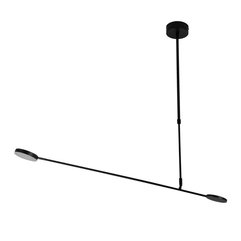 Люстра на штанге 111*12*110 см, 7W, Favourite Vorago 4572-1C матовый черный, белый акрил