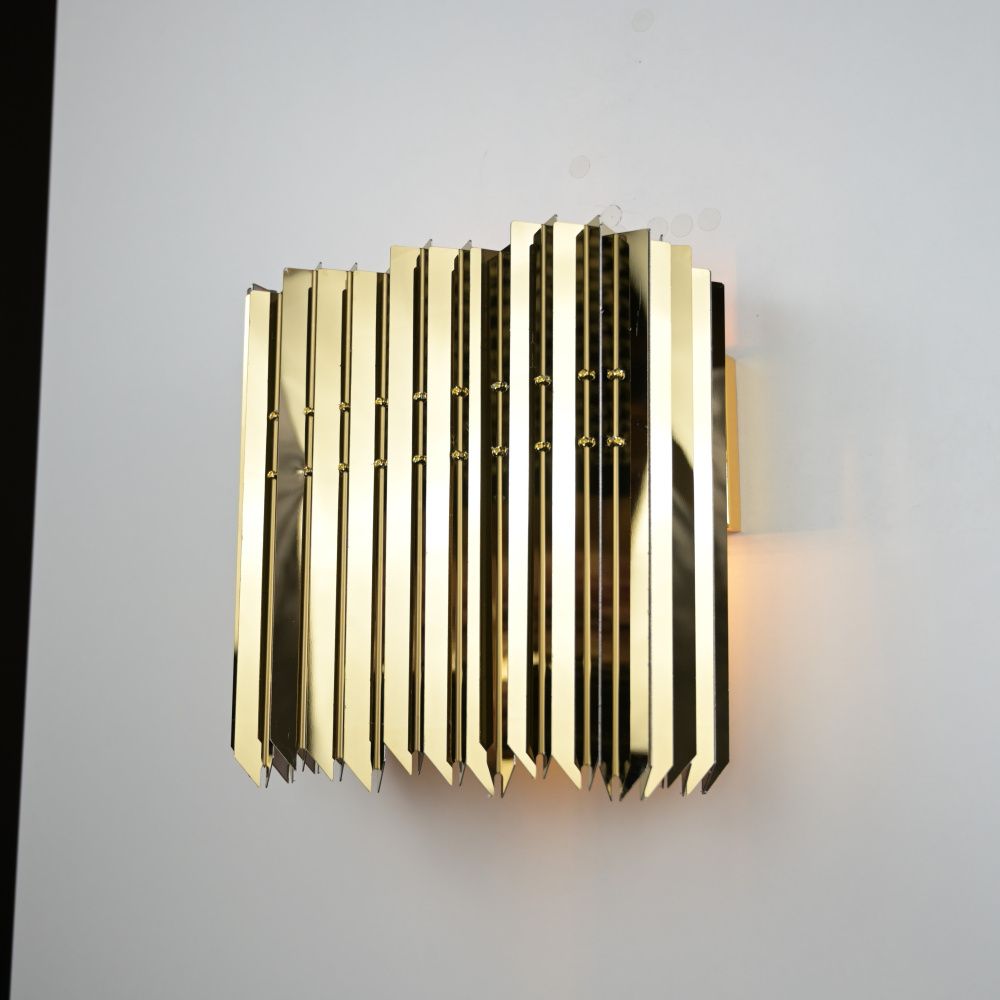 Бра Grace Lightning Facet Wall Lamp *27*29 см, 1*E27*60W, ImperiumLoft 44.290, Золотистый