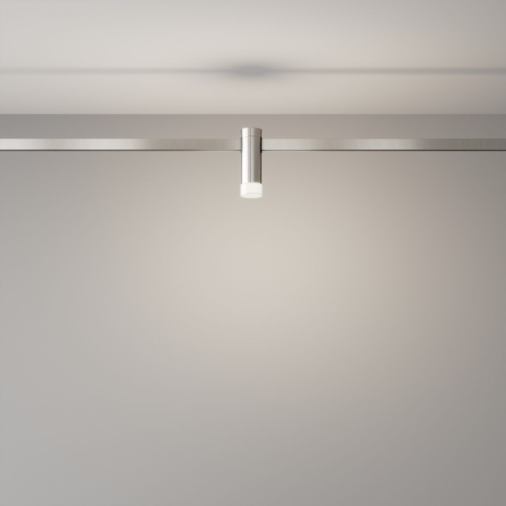 Трековый светильник  TR145-1-3W4K-W-PT **-9 см, *LED*3W, 4000K, Maytoni technical FLARITY TR145-1-3W4K-W-PT, Платина