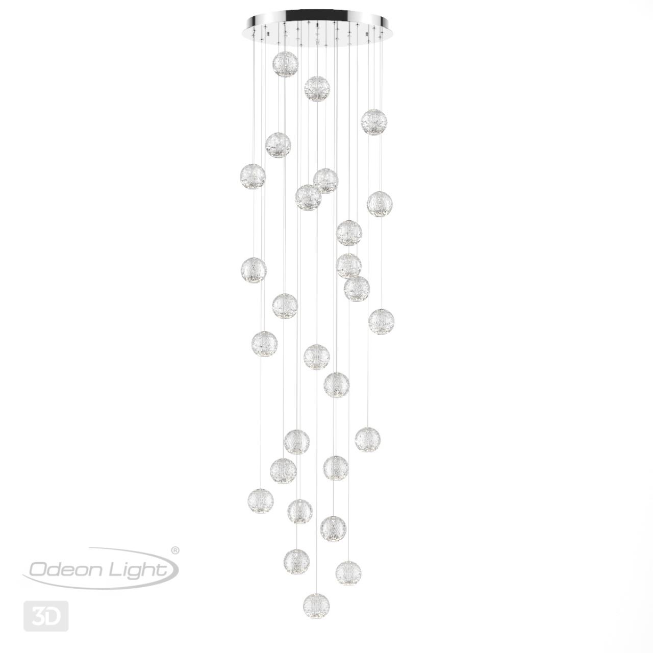 Светодиодный светильник 67 см, 120W, 4000K, Odeon Light CRYSTAL 5007/120L, хром