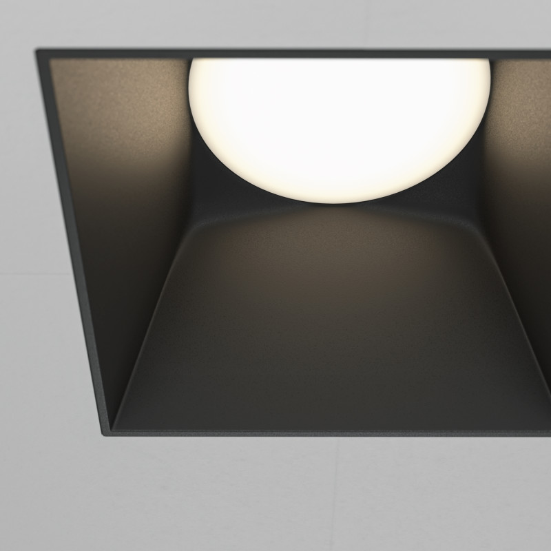 Светильник 13 см, Maytoni Downlight Share DL051-01-GU10-SQ-WB, черный