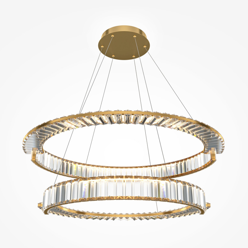 Каскадная люстра 100*100*150 см LED, 90W, 3000К, Maytoni Krone P097PL-L90BS3K латунный