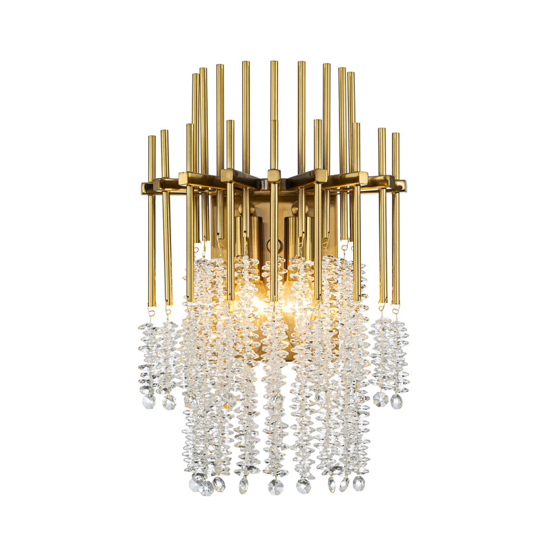 Бра 25*8,5*39 см, 2*E14, 80W, Indigo CAPPELLA V000601 золотой, 12052/2W Gold