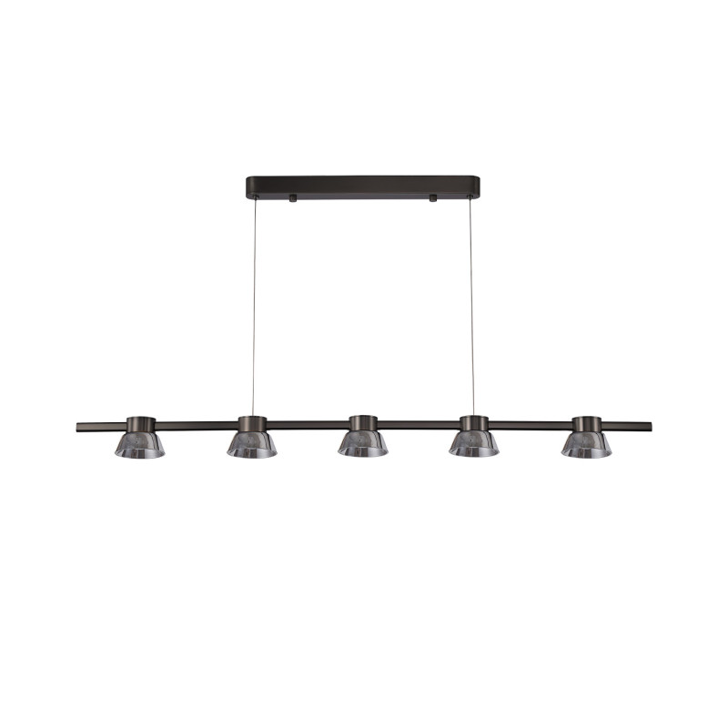 Линейный светильник 118*10*180 см, LED, 30W, 4000К, Favourite Twix 4247-5P черный