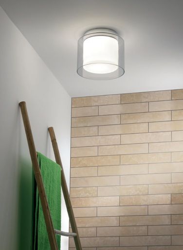 Потолочный светильник для ванной комнаты Astro Arezzo 0963, белый матовый/ прозрачный