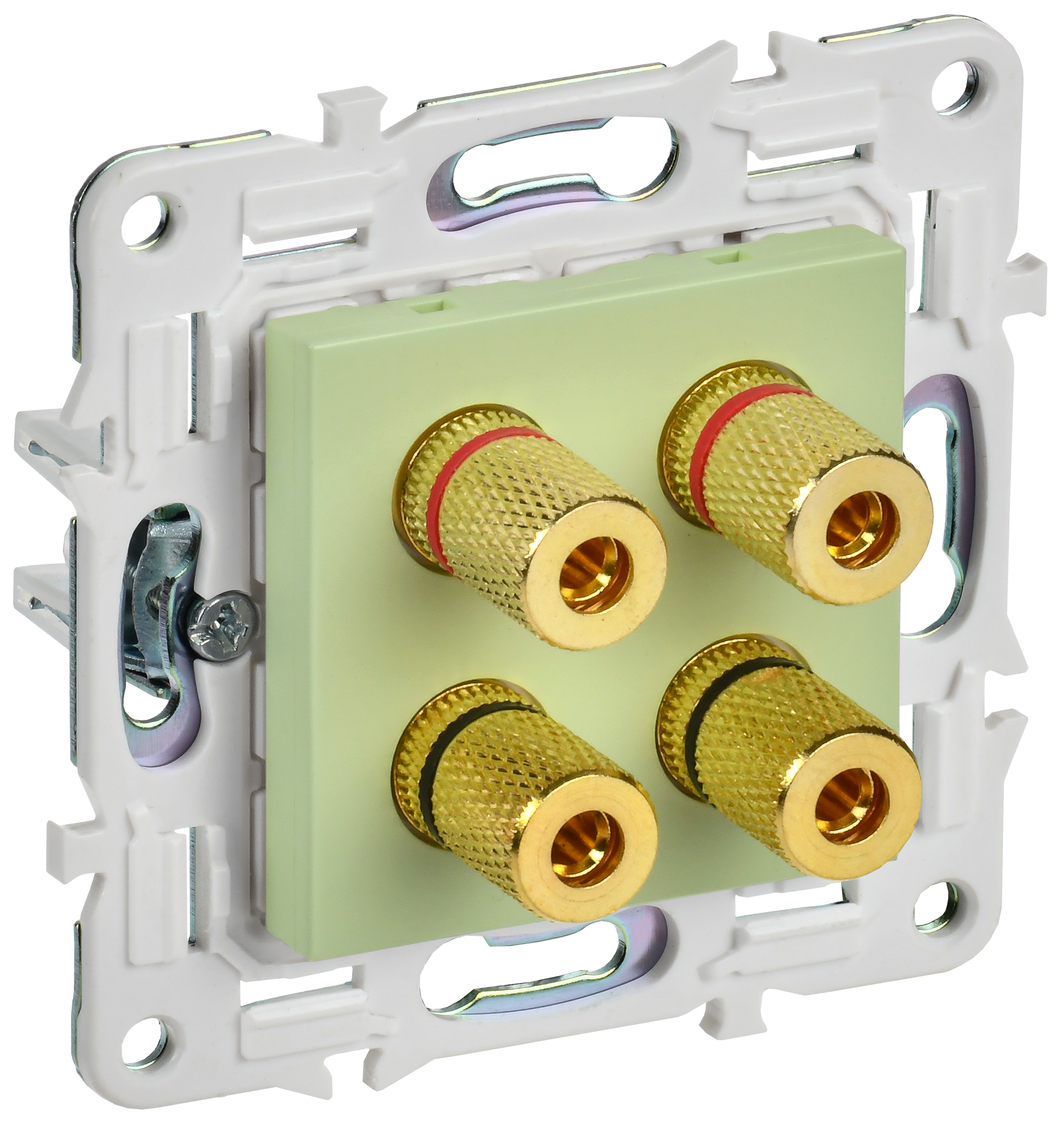 SKANDY Аудиорозетка 4-мест. SK-A01M мятн. IEK, SK-S40-K06