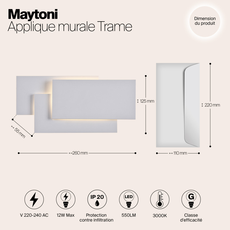 Бра Maytoni C804WL-L12W, белый