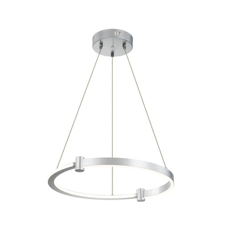 Подвесной светильник 44 см, 46W, 3000-6500K, Indigo Circolato V000078L, серебро, 14015/1P Silver