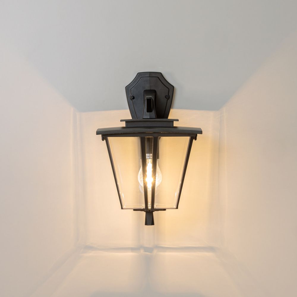 Уличный настенный светильник 33 см, Citilux FORTS CLU10W , черный