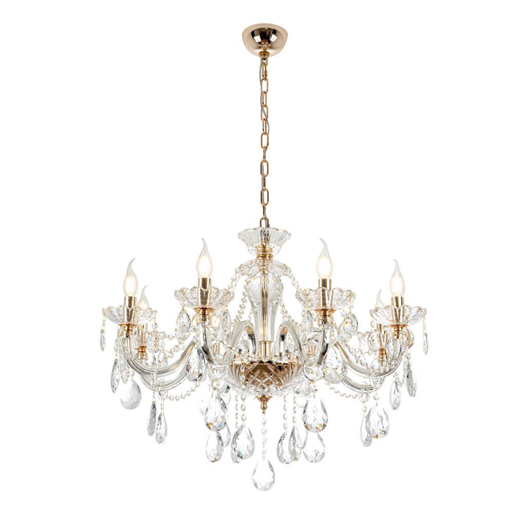 Люстра 77 см, 8*Е14*40W, Modelux  ML.7163.8P, Золото