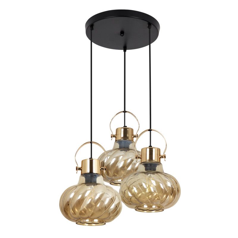 Подвесной светильник 45*45*100 см, Е 27 3x60W, Черный, Золото MODEMODERN MD.1189.450 BR