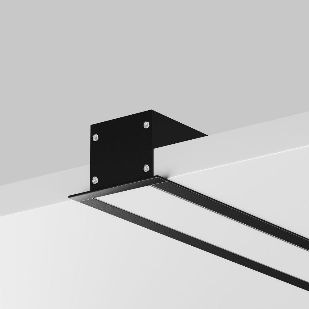 Алюминиевый профиль встраиваемый с накладным фланцем 50x35 (Черный, 2 м), ALM-5035T-B-2M 632012, 200*5*4 см, Maytoni  632012, Черный