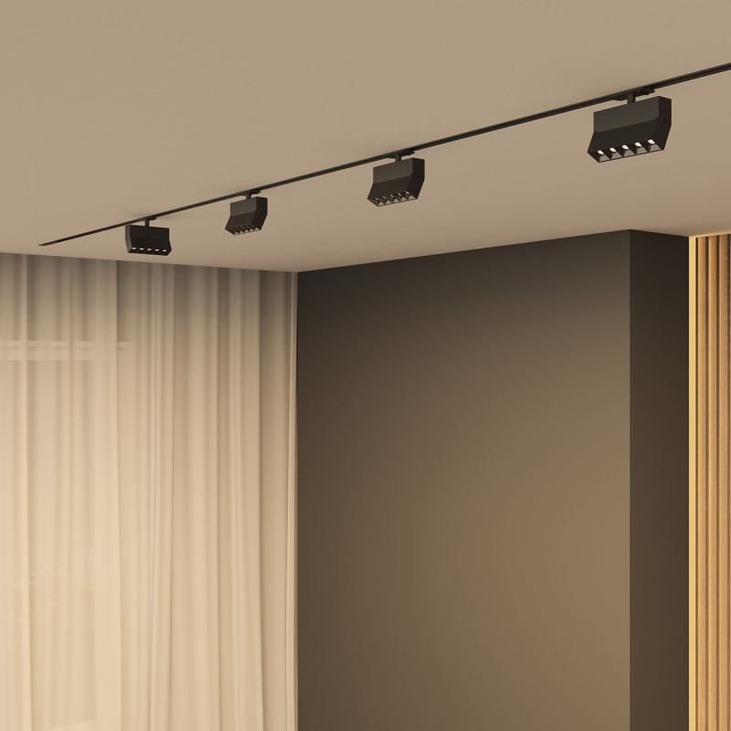 Светильник на шине 13,6*3,5*11,6 см, LED * 10W, 3000K, Denkirs Edder DK6436-BK, черный