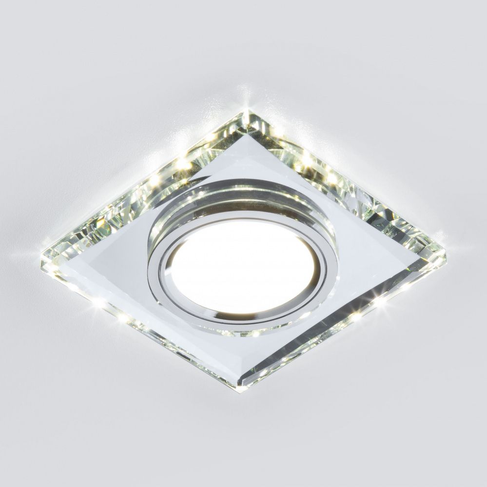 Встраиваемый точечный светильник со светодиодной подсветкой 2230 MR16 SL зеркальный/серебро 4690389137624