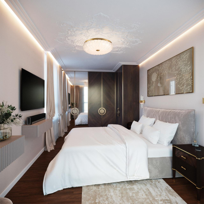 Накладная люстра *40*12,5 см, LED, 48W, 3000K-6000K Sonex Tesoro 7719/48L, золотой
