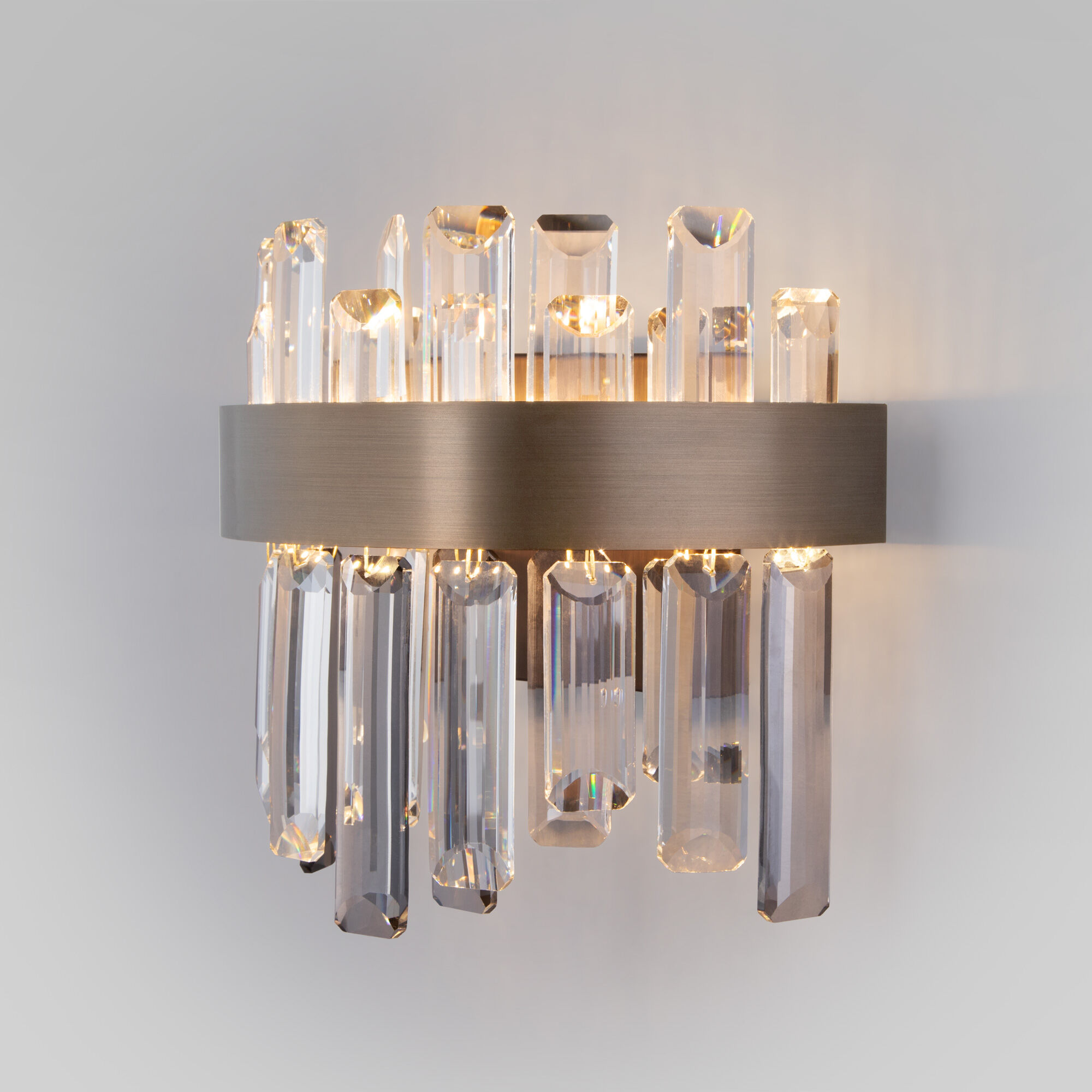 Бра с хрусталем 25*15*22 см, *LED, 16W, 3000;4000;6000 Bogate's Sparkle 418/1, бронза
