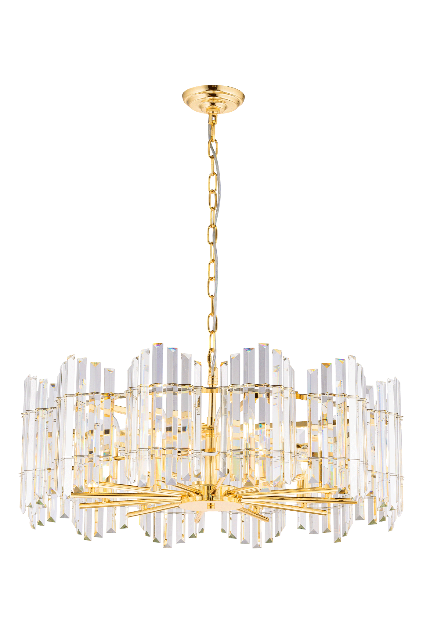 Люстра  800*280-900, 12*E14, 40W NewRgy Cristallo B9-D800 H-GOLD, Золото