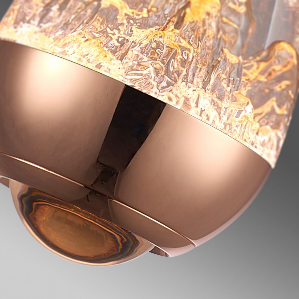 Подвесной светильник 9-150 см, LED*7W, 3000K, iLedex Подвесной 8278P-1 RGD, Розовое золото