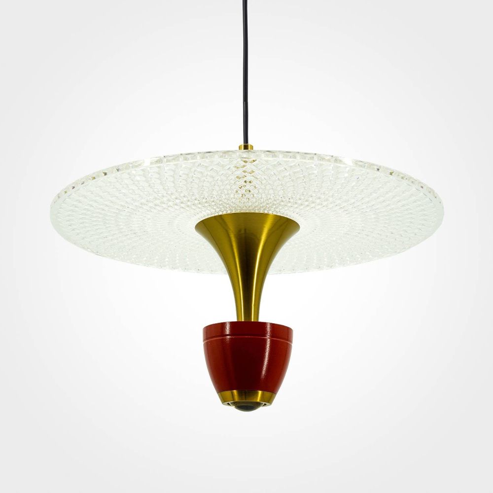 Светильник подвесной *33-200 см, 1*LED*7W, 3000K, Lightera Saimaa LE126L-30R, Красный