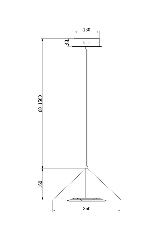 Светильник 35 см, 4W, 3000K, Freya FR5397PL-L3B, черный