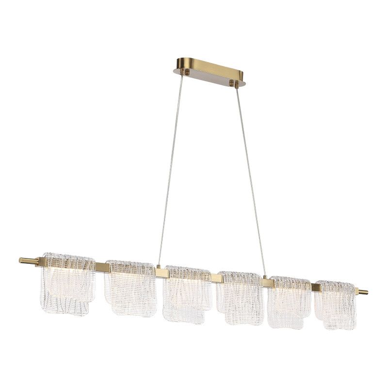 Подвесной светильник 122*15*150 см, 1*LED*36W, 4000K, ST-Luce Voile SL6021.203.36, золотой
