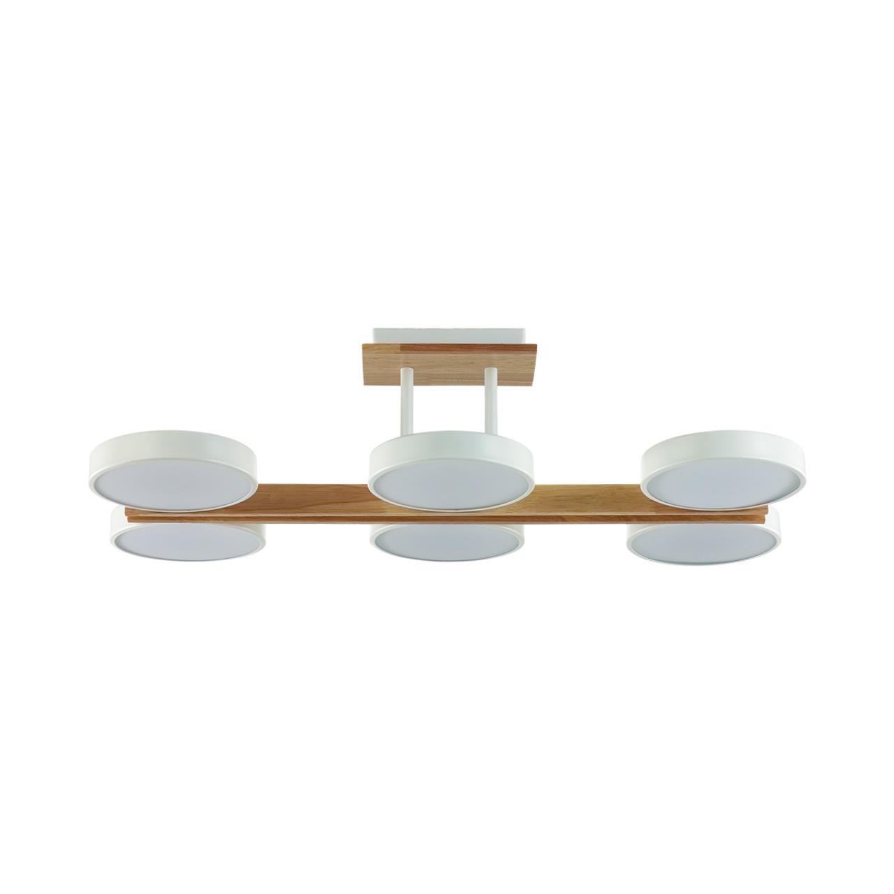 Потолочный светильник 33*65*17 см, 1*LED*72W 3000-4000-6000K Lumion Plato 8030/108CL белый, дерево