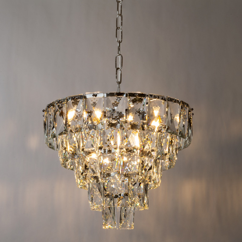 Подвесная люстра Divinare Chara 3508/02 LM-6, диаметр 50 см, хром