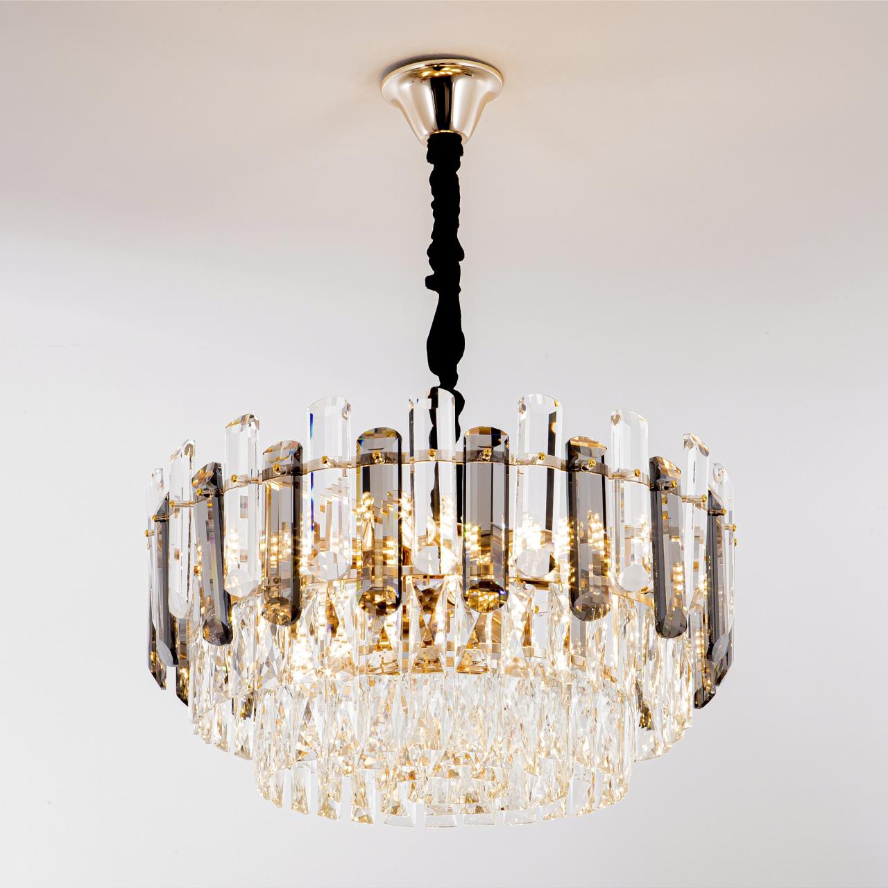 Подвесная люстра 30*120*40/105 см, 12*Е14 MODELUX ML.9006.1200 GD-SM золото