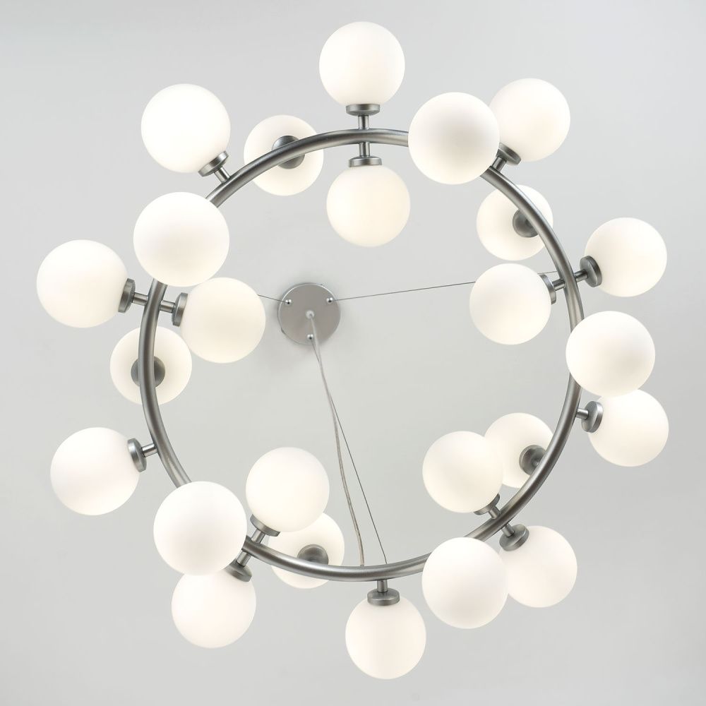 Подвесной светильник 80*30/120 см, 25xG9 MODESTYLE MS.6033.25 SL серебро