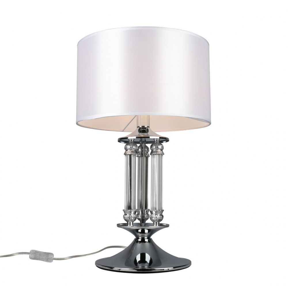 Настольная лампа Omnilux Alghero OML-64704-01, белый-хром, диаметр 32 см