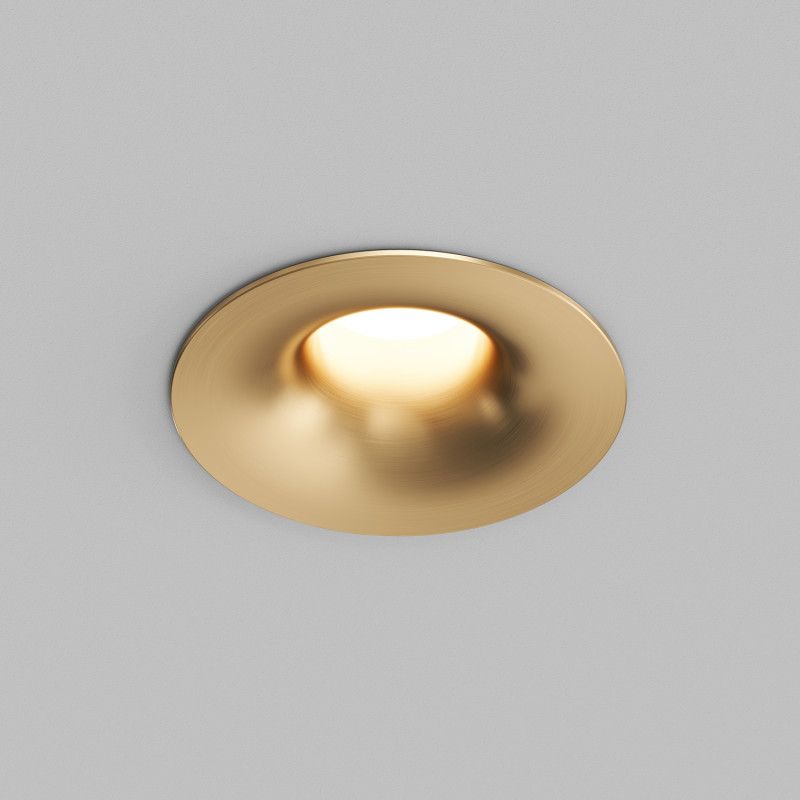 Встраиваемый светильник *8,4*7 см, *LED*975Lm, 3000-4000-6000K, Denkirs Shine Glow DK2430-SB, сатинированная латунь