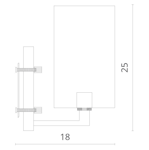 Бра Divinare Porta 5933/01 AP-1, коричневый
