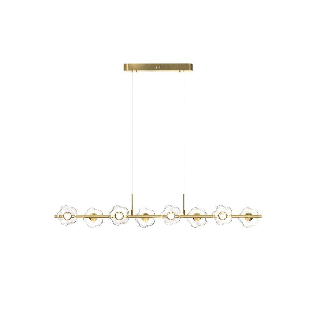 Люстра подвесная 120 см, 56W, 3500K, Aployt Klarissa APL.072.13.08, золото