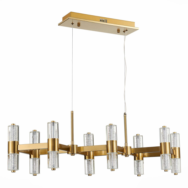 Люстра подвесная 90*30 см, 40W 4000K ST LUCE GEMINA SL6007.203.16 Латунь
