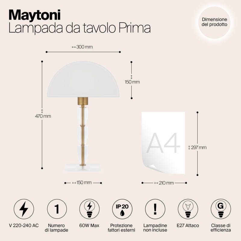 Настольная лампа 47 см, Maytoni Z034TL-01BZ, бронза