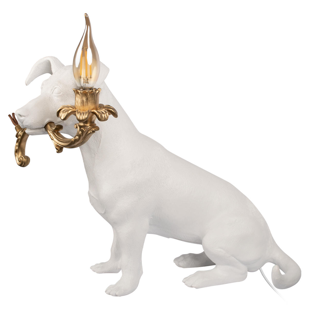 Настольная лампа 42*34*25 см, 1*E14*40W LOFT IT Dog 10312 White белый