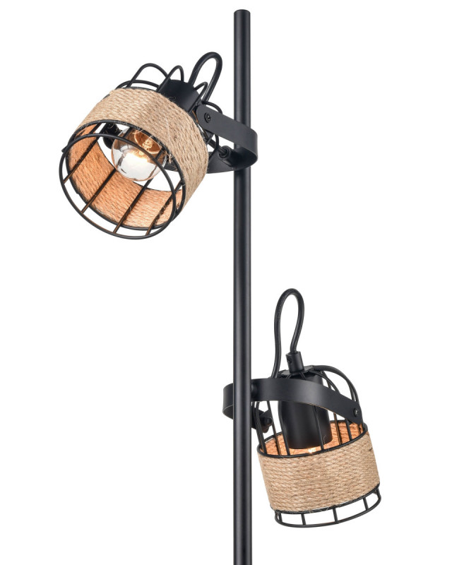 Торшер  38*155 см, 2*E27 черный Vele Luce Extra VL6472F02