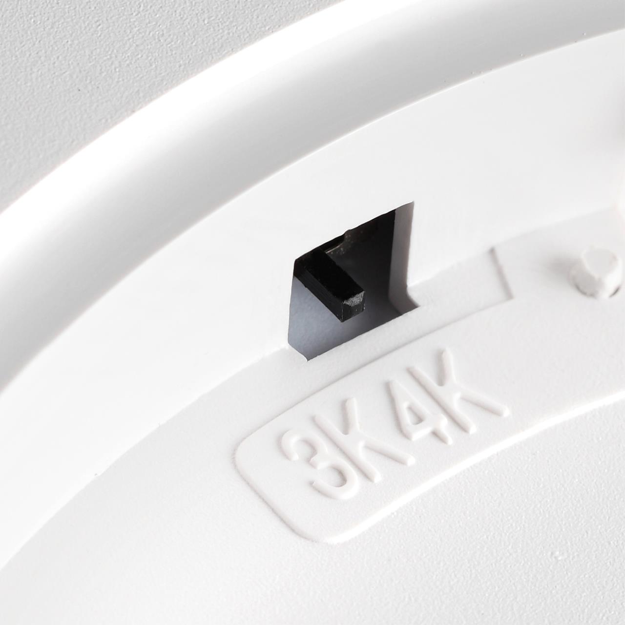 Cветильник 30*2,5 см, LED 24W, 3000/4000 К, IP40, белый, пластик Sonex Omega White, 7661/24L