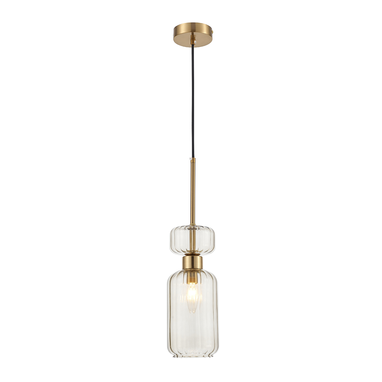 Подвесной светильник 120*120*1200 мм, 1*E14 античная медь Escada Gloss 1141/1S Beige