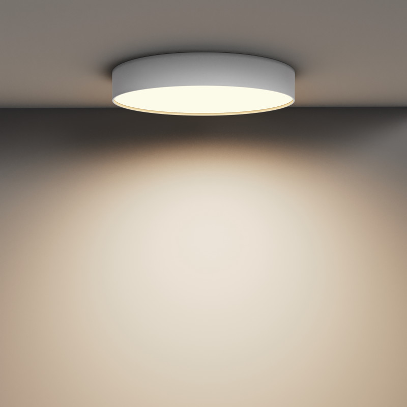 Накладной светильник 40*40*6 см, LED, 45W, 3000К, Maytoni Technical Zon C032CL-45W3K-RD-W белый