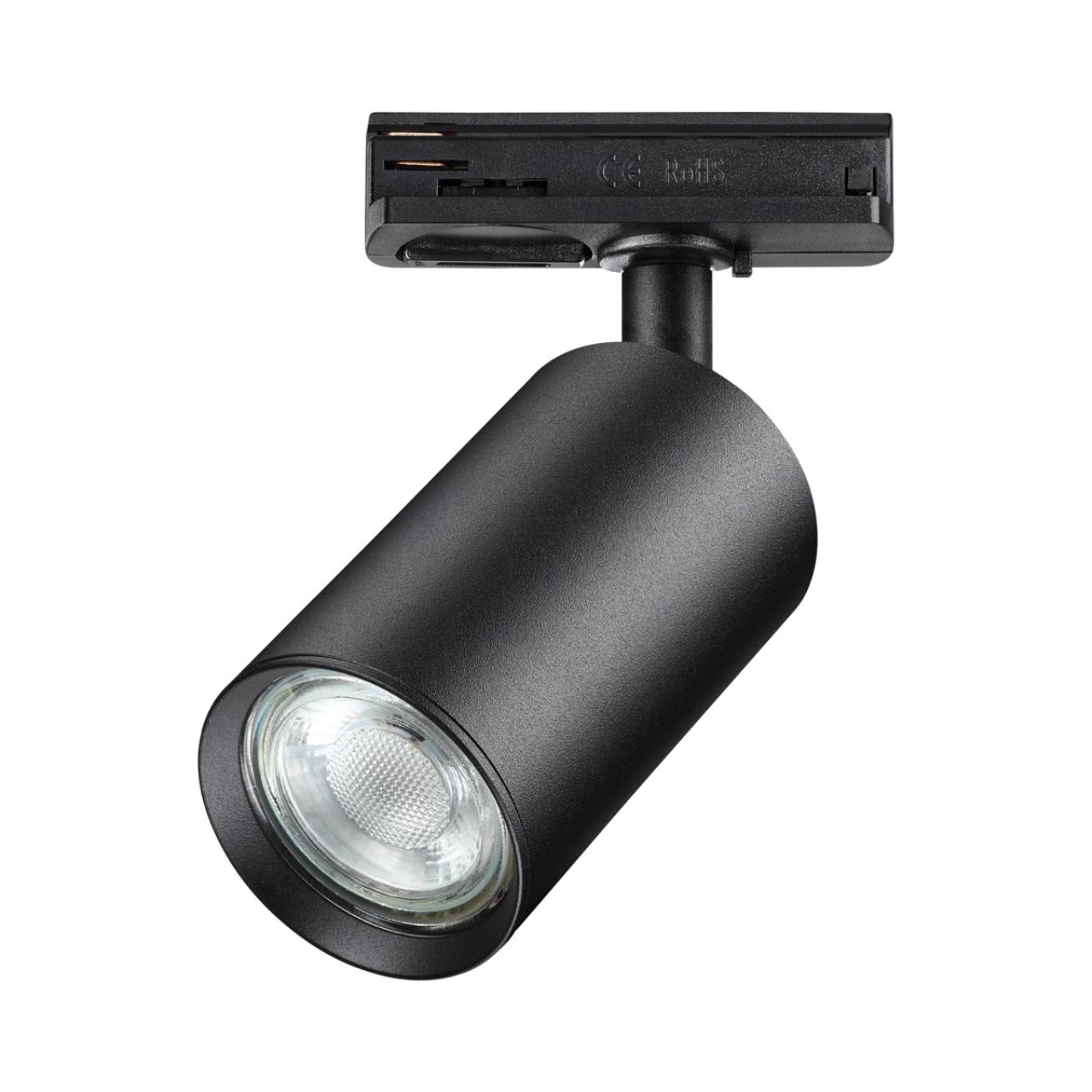 Светильник трековый однофазный трехжильный 8,1**5,5 см, GU10 50W* К, Novotech Port Pipe, черный, 370965