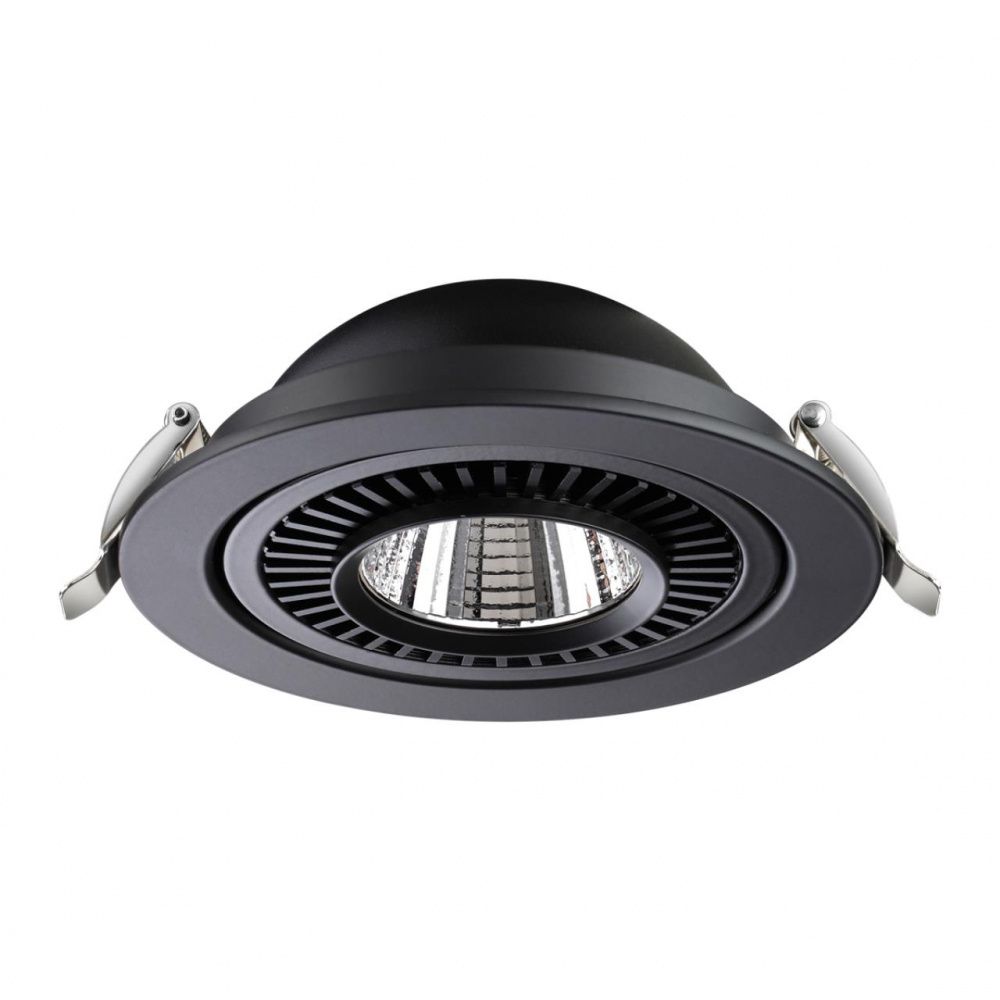 Светодиодный светильник 14 см, 18W, 4000K, Novotech Gesso 358818, черный