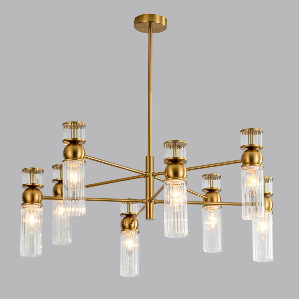 Люстра *74*72,5-72,5 см, 8*E14*40W, Lumion Denver LUM8276/8, латунь