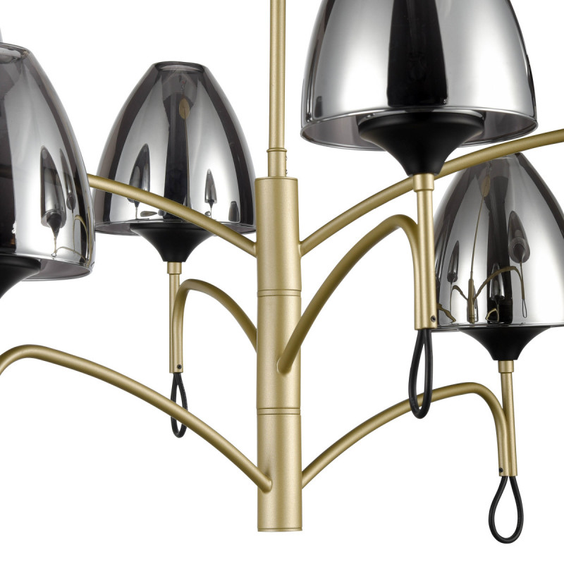Подвесная люстра  70*70 см, 6*G9 шампань, черный Vele Luce Oro VL5654P26