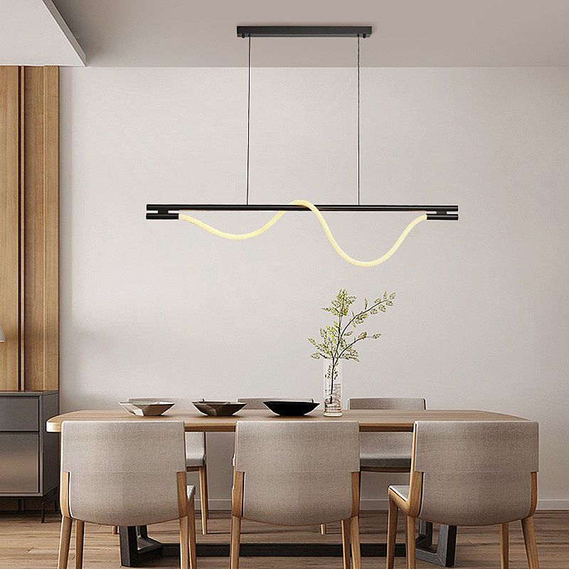 Светильник подвесной 120*45-170 см, 1*LED*32W, 3000-6000K, Lightera Tura LE103L-120B WIFI, Черный