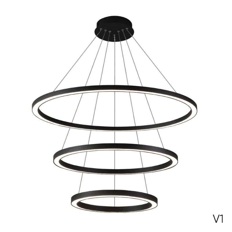 Светильник 80 см, 158W, 3000-6300K, Crystal Lux FORTUNA SP158W LED BLACK, черный