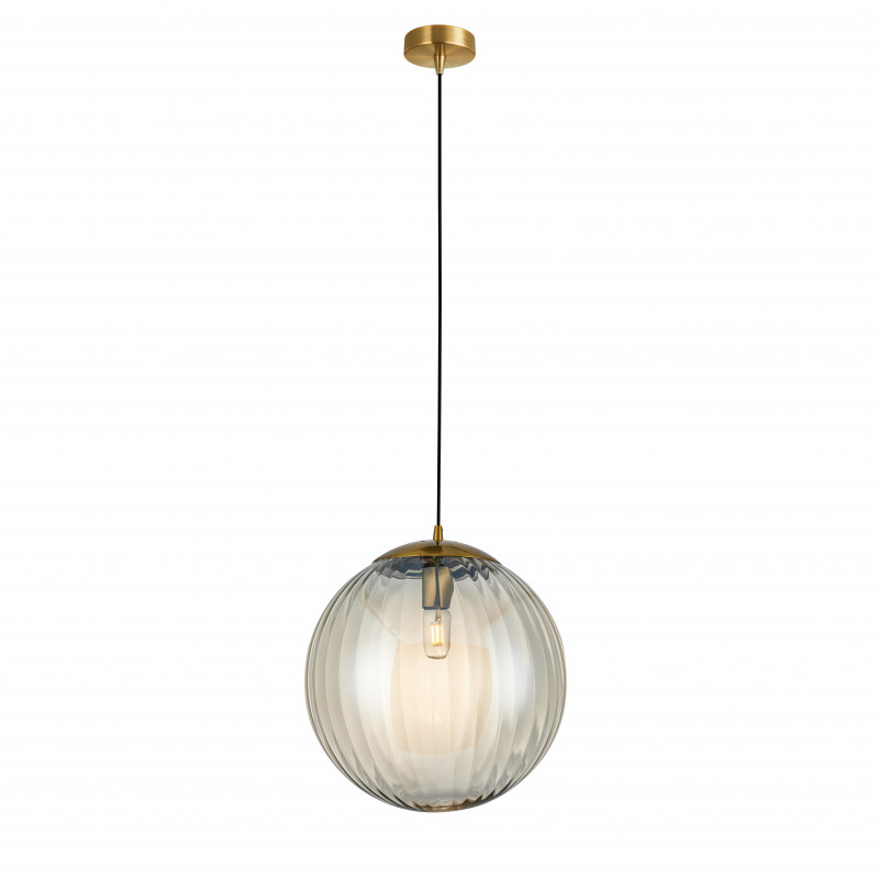 Подвес Favourite Severus 2653-1P, D400*H490/1690, латунь, плафон из выдувного стекла коньячного цвета