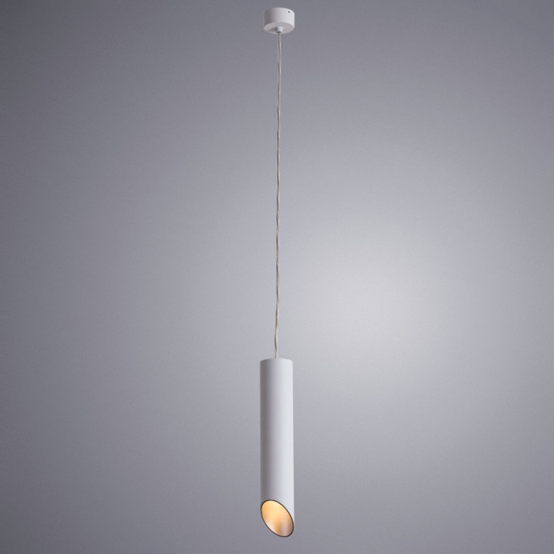 Подвесной светильник Arte Lamp Pilon-Silver A1536SP-1WH белый, диаметр 5.6 см