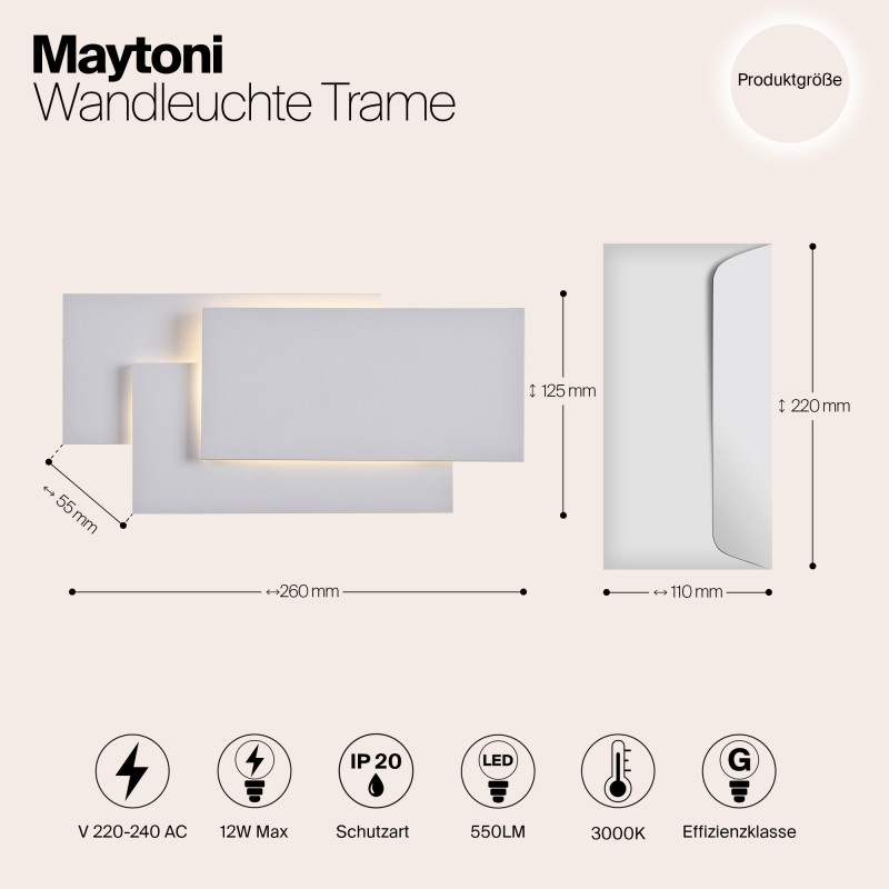 Бра Maytoni C804WL-L12W, белый
