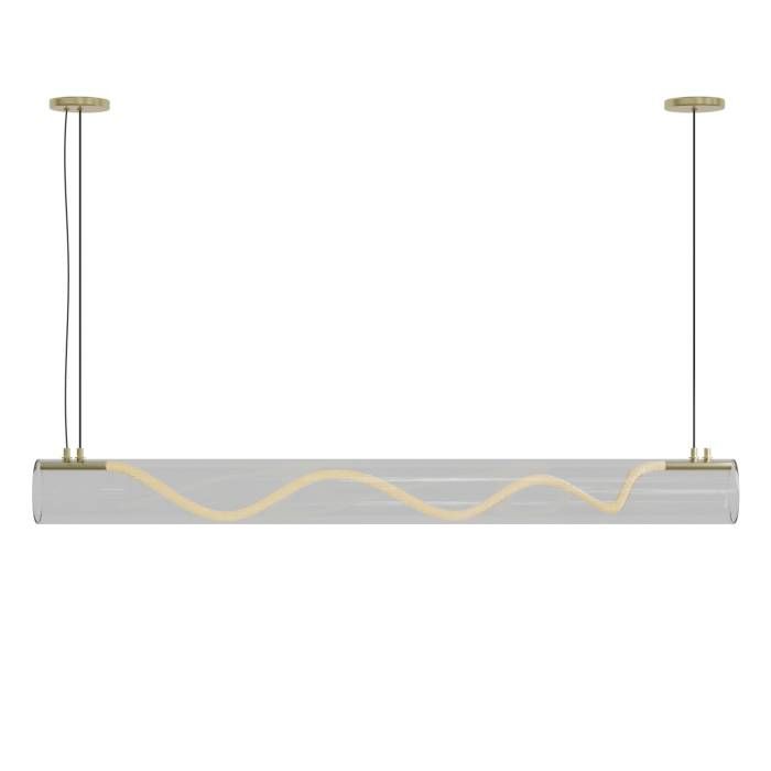 Светильник подвесной 120*19-150 см, 1*LED*40W, 3000-6000K, Lightera Luara LE102L-120G WIFI, золотой